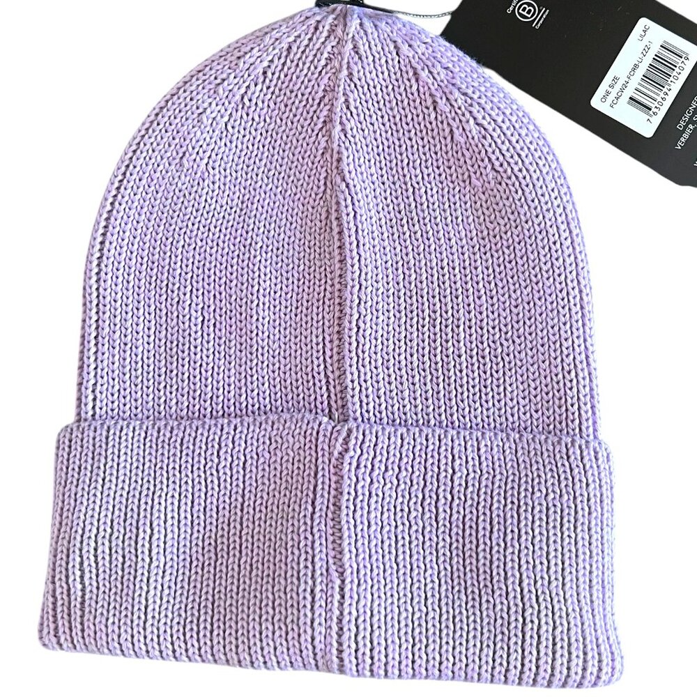 FACTION NEW Ribbed Beanie Hat In Lavender - Picture 6 of 10